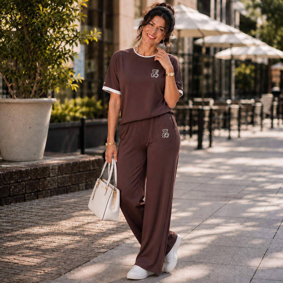 Cocoa Teddy Two-Piece Lounge Set