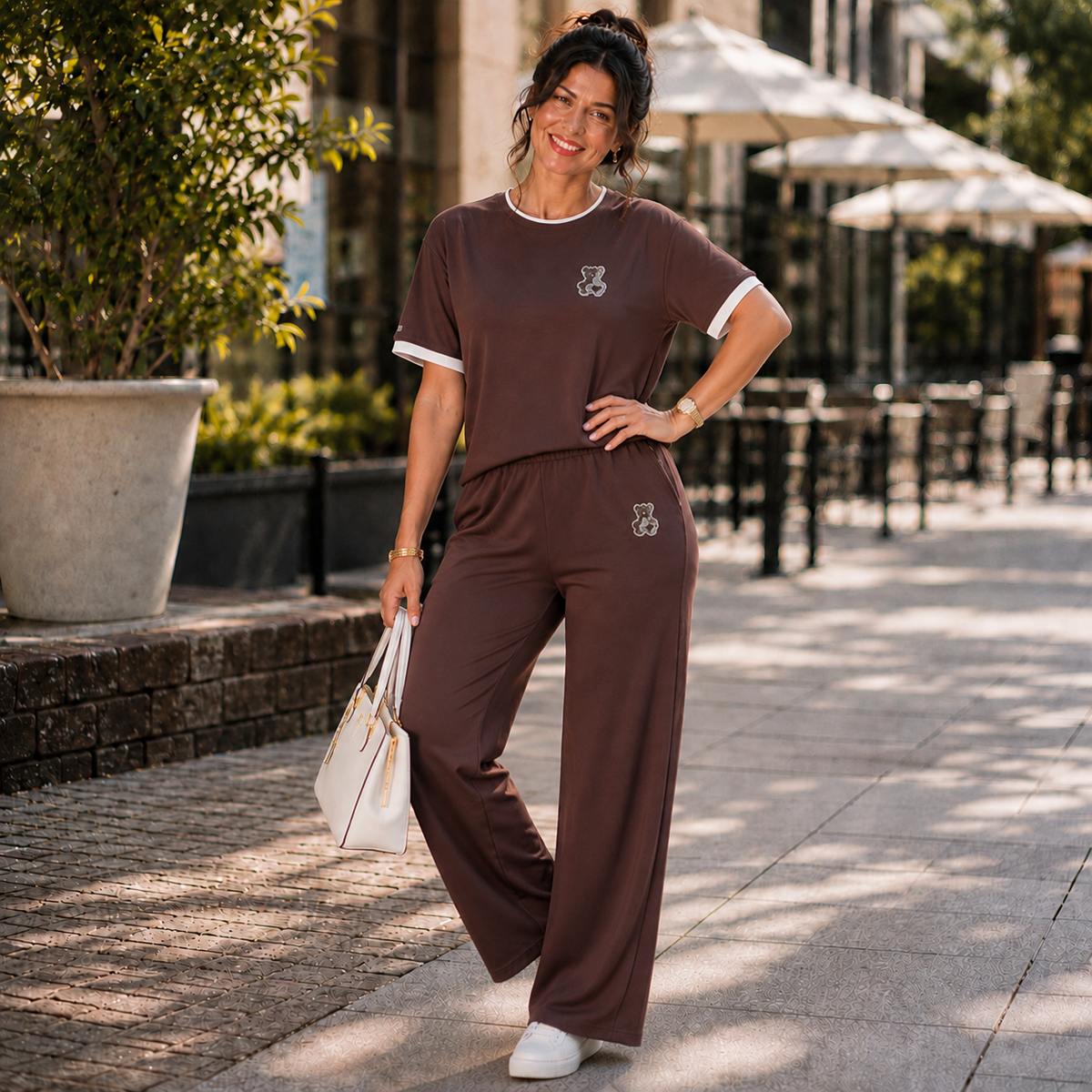 Cocoa Teddy Two-Piece Lounge Set